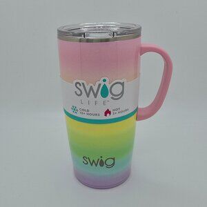 NEW, NWT 22oz Swig Over the Rainbow Insulated Mug Coffee Tumbler Retired Design